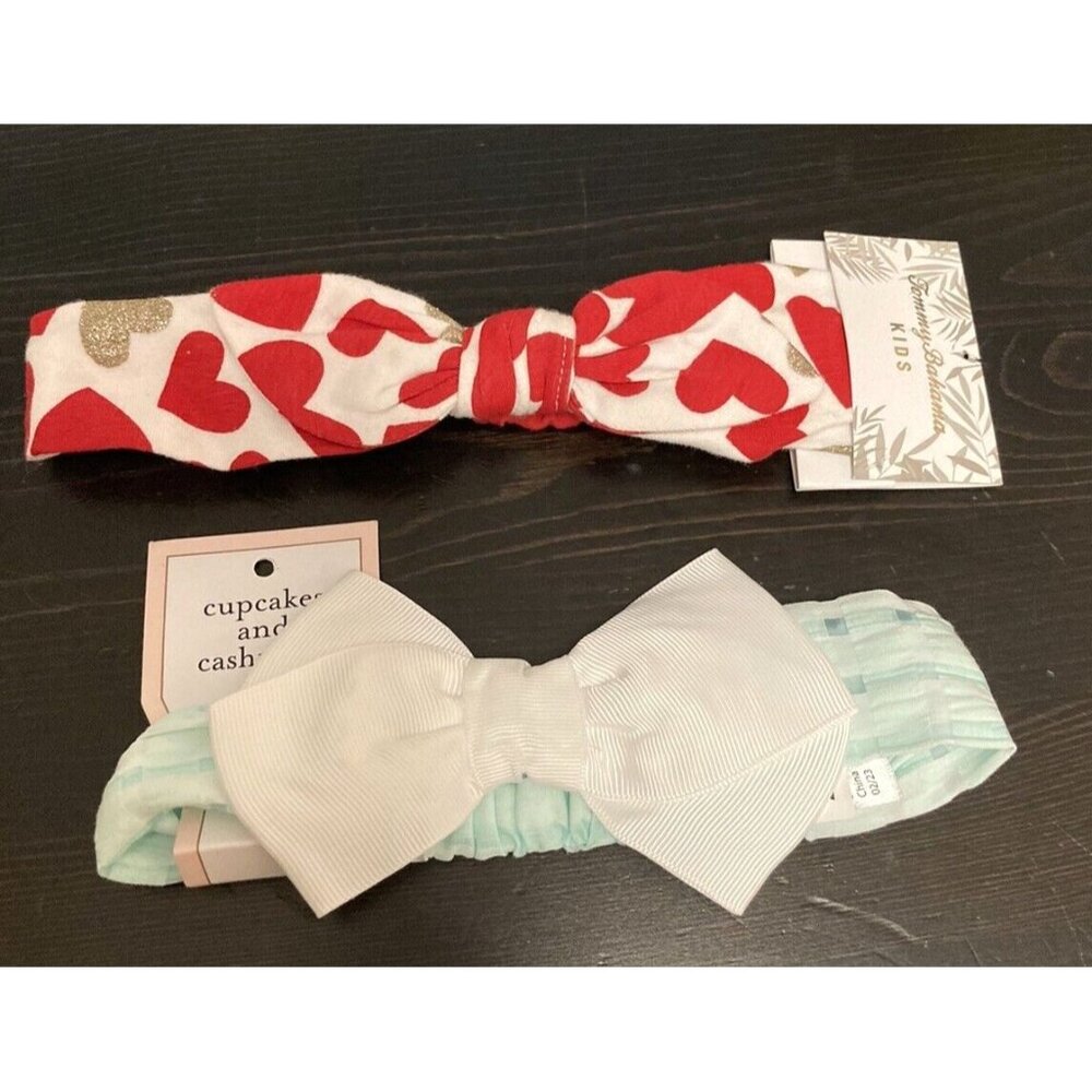 Cupcakes And Cashmere & Tommy Bahama Kids Headbands 24 Mos Hearts & Mint Green